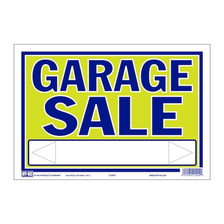 Hy-Ko 9X13 Neon Garage Sale Sign 9" x 13", 10PK A22404